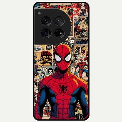  Aesthetic Spider Glass Case For OnePlus 12 back cover – full design glossy printed glass finish