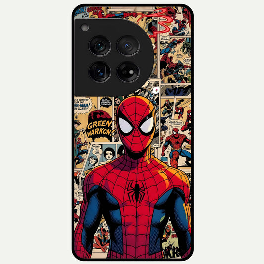 Aesthetic Spider Glass Case For OnePlus 12 back cover – full design glossy printed glass finish