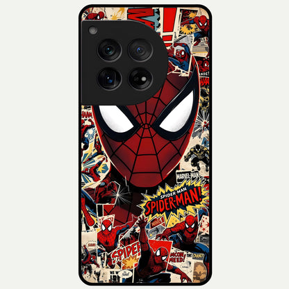  Aesthetic Wonder Spider Glass Case For OnePlus 12 back cover – full design glossy printed glass finish