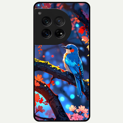  Blooming Water Drift Glass Case For OnePlus 12 back cover – full design glossy printed glass finish