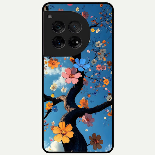  Blossom Dream Sky Glass Case For OnePlus 12 back cover – full design glossy printed glass finish