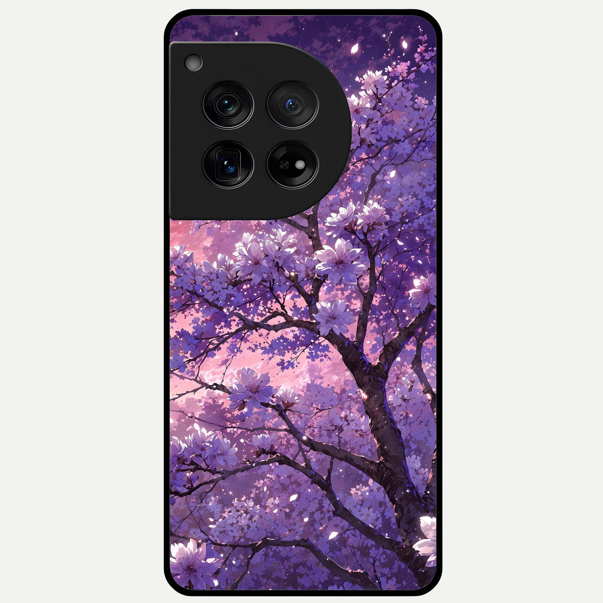  Blossom Tree Glass Case For OnePlus 12 back cover – full design glossy printed glass finish