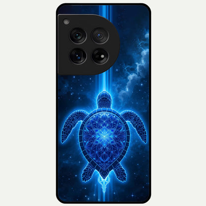  Blue Galaxy Turtle Glass Case For OnePlus 12 back cover – full design glossy printed glass finish