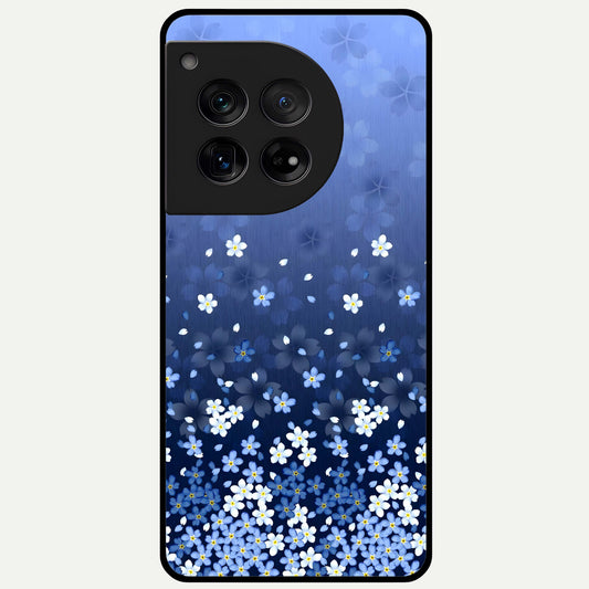  Blue Starry Glass Case For OnePlus 12 back cover – full design glossy printed glass finish