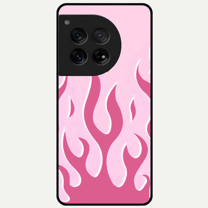  Blush Flame Energy Glass Case For OnePlus 12 back cover – full design glossy printed glass finish