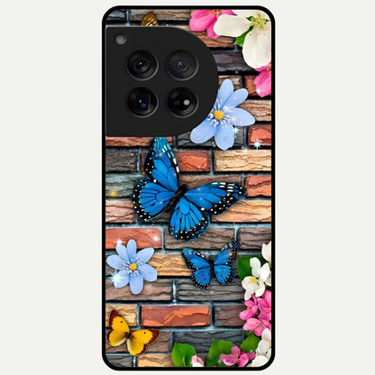  Brick Bloom Flight Glass Case For OnePlus 12 back cover – full design glossy printed glass finish