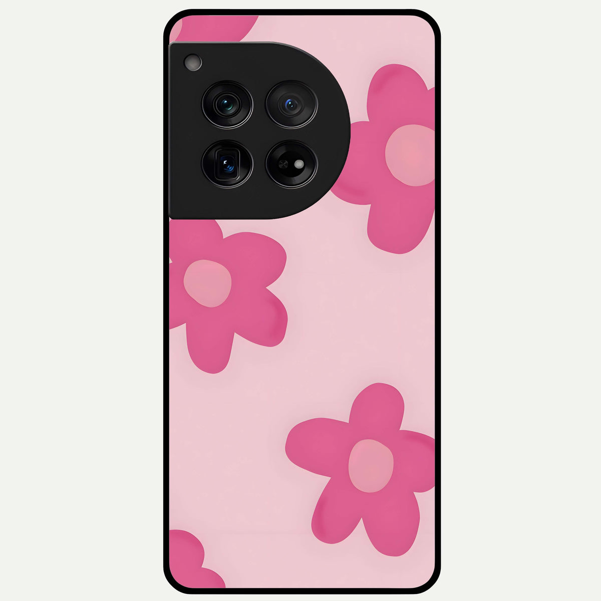  Candy Bloom Dreams Glass Case For OnePlus 12 back cover – full design glossy printed glass finish