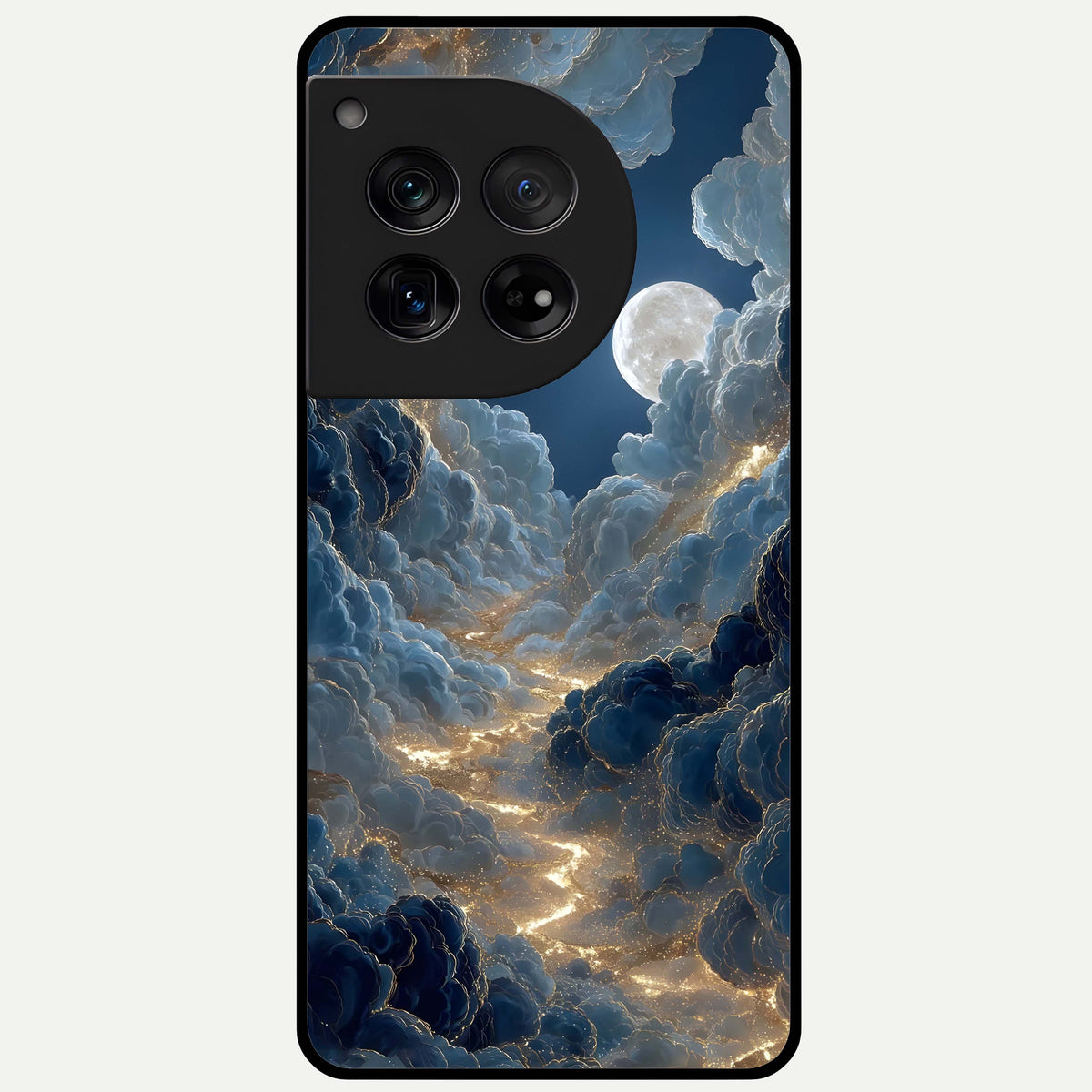  Celestial Cloud Road Glass Case For OnePlus 12 back cover – full design glossy printed glass finish