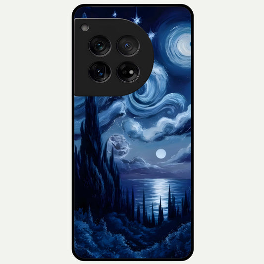 Celestial Dream Van Gogh Glass Case For OnePlus 12 back cover – full design glossy printed glass finish