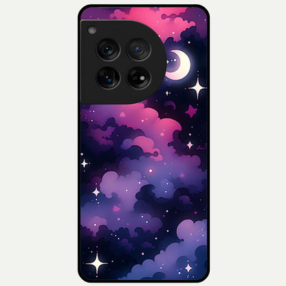  Celestial Moon Magic Glass Case For OnePlus 12 back cover – full design glossy printed glass finish