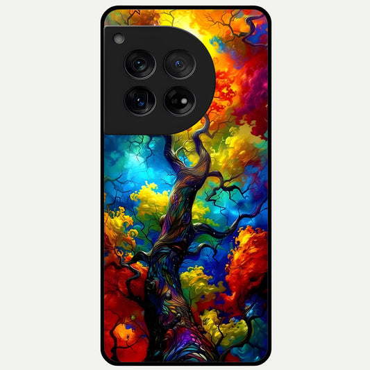  Colorful Soda Bottles Glass Case For OnePlus 12 back cover – full design glossy printed glass finish