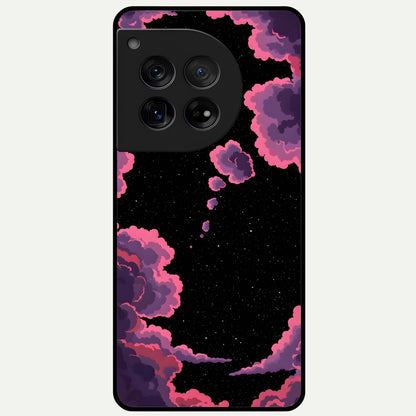  Cosmic Cloud Journey Glass Case For OnePlus 12 back cover – full design glossy printed glass finish