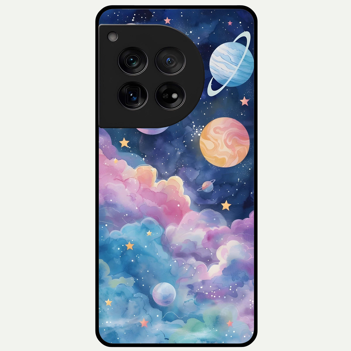  Cosmic Planet Dreams Glass Case For OnePlus 12 back cover – full design glossy printed glass finish