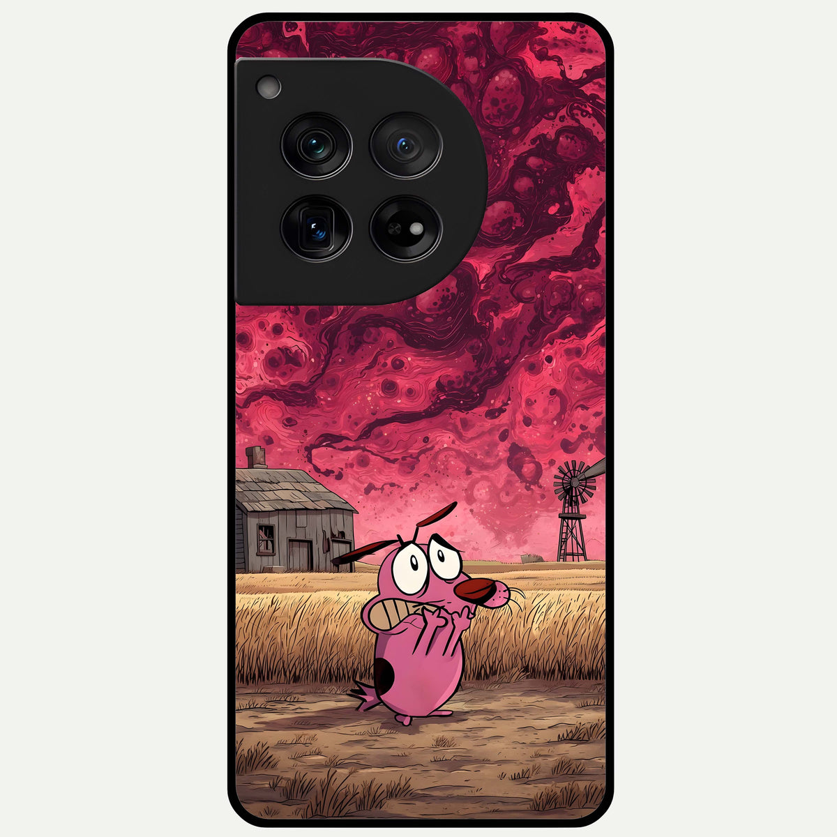  Courage Under Sky Glass Case For OnePlus 12 back cover – full design glossy printed glass finish