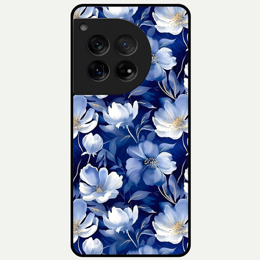  Cute Floral Patterns Glass Case For OnePlus 12 back cover – full design glossy printed glass finish