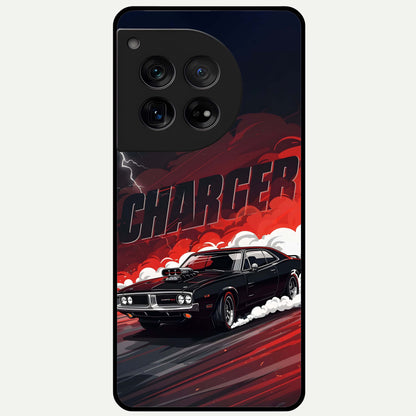  Dark Charger Fury Glass Case For OnePlus 12 back cover – full design glossy printed glass finish
