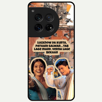  Desi Retro Vibes Glass Case For OnePlus 12 back cover – full design glossy printed glass finish