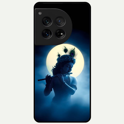  Divine Moon Flute Glass Case For OnePlus 12 back cover – full design glossy printed glass finish