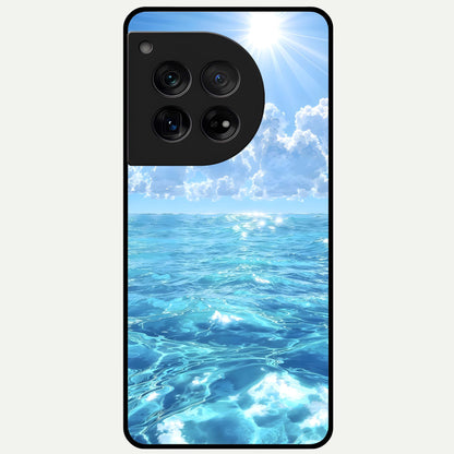  Endless Ocean Horizon Glass Case For OnePlus 12 back cover – full design glossy printed glass finish