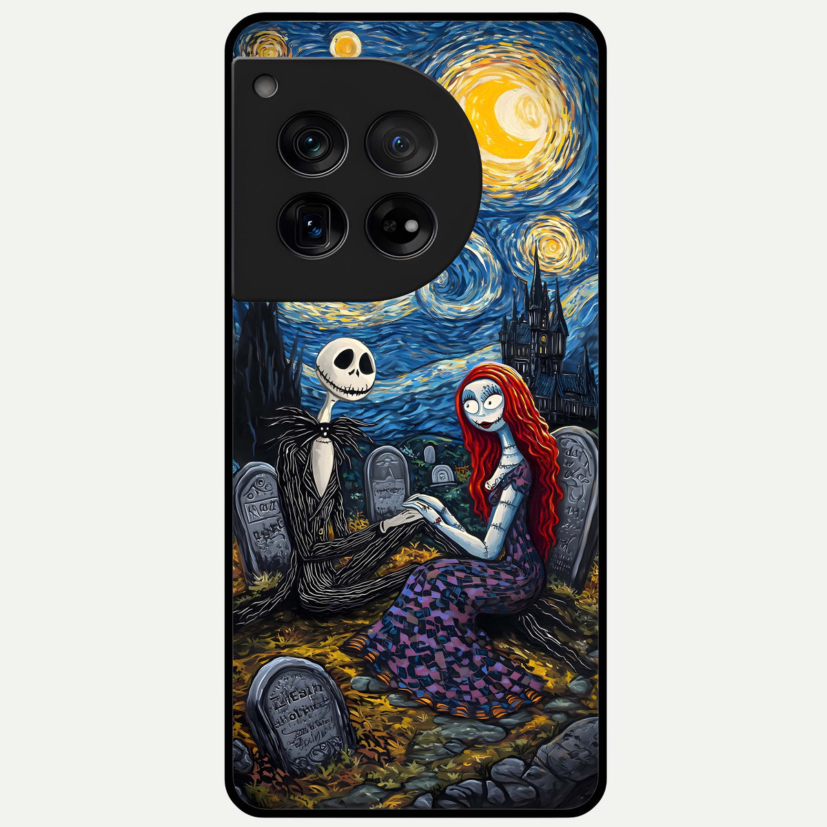  Eternal Night Love Glass Case For OnePlus 12 back cover – full design glossy printed glass finish