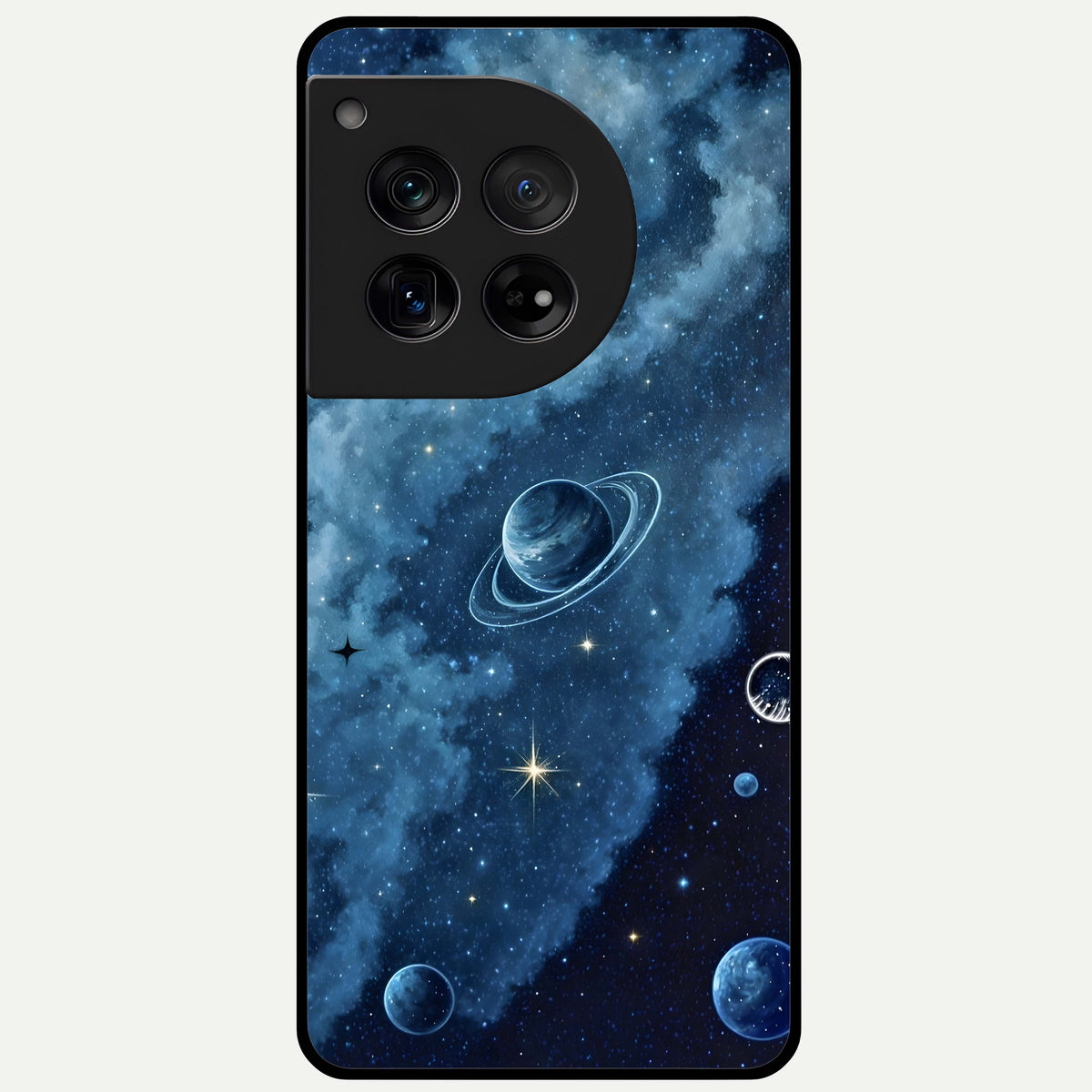  Galaxy Dream Space Glass Case For OnePlus 12 back cover – full design glossy printed glass finish