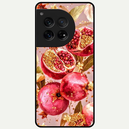  Golden Bloom Glow Glass Case For OnePlus 12 back cover – full design glossy printed glass finish
