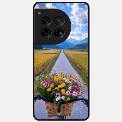  Golden Field Journey Glass Case For OnePlus 12 back cover – full design glossy printed glass finish