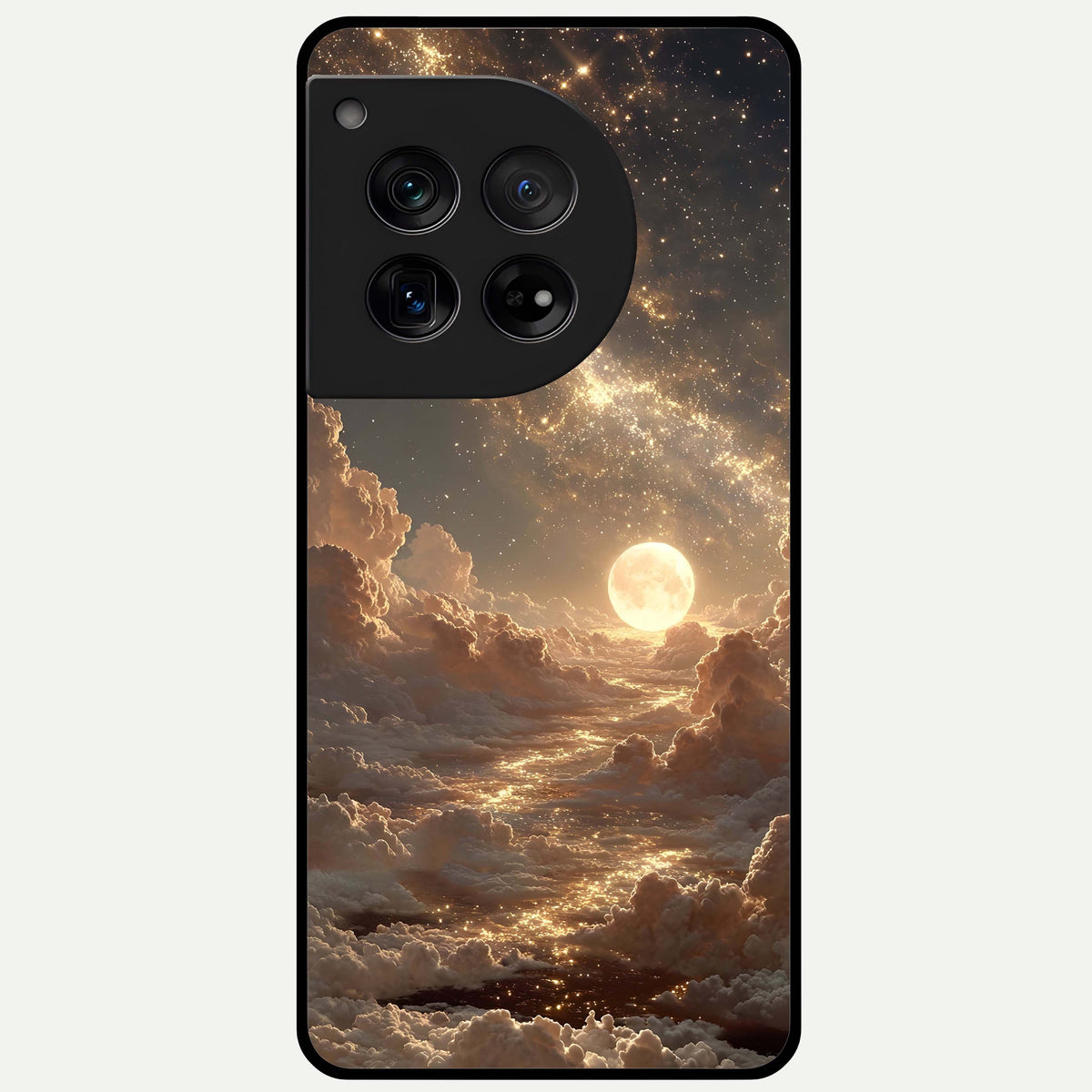  Golden Sky Dream Glass Case For OnePlus 12 back cover – full design glossy printed glass finish