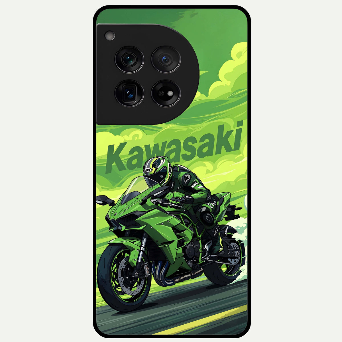  Greenery Sky Glass Case For OnePlus 12 back cover – full design glossy printed glass finish