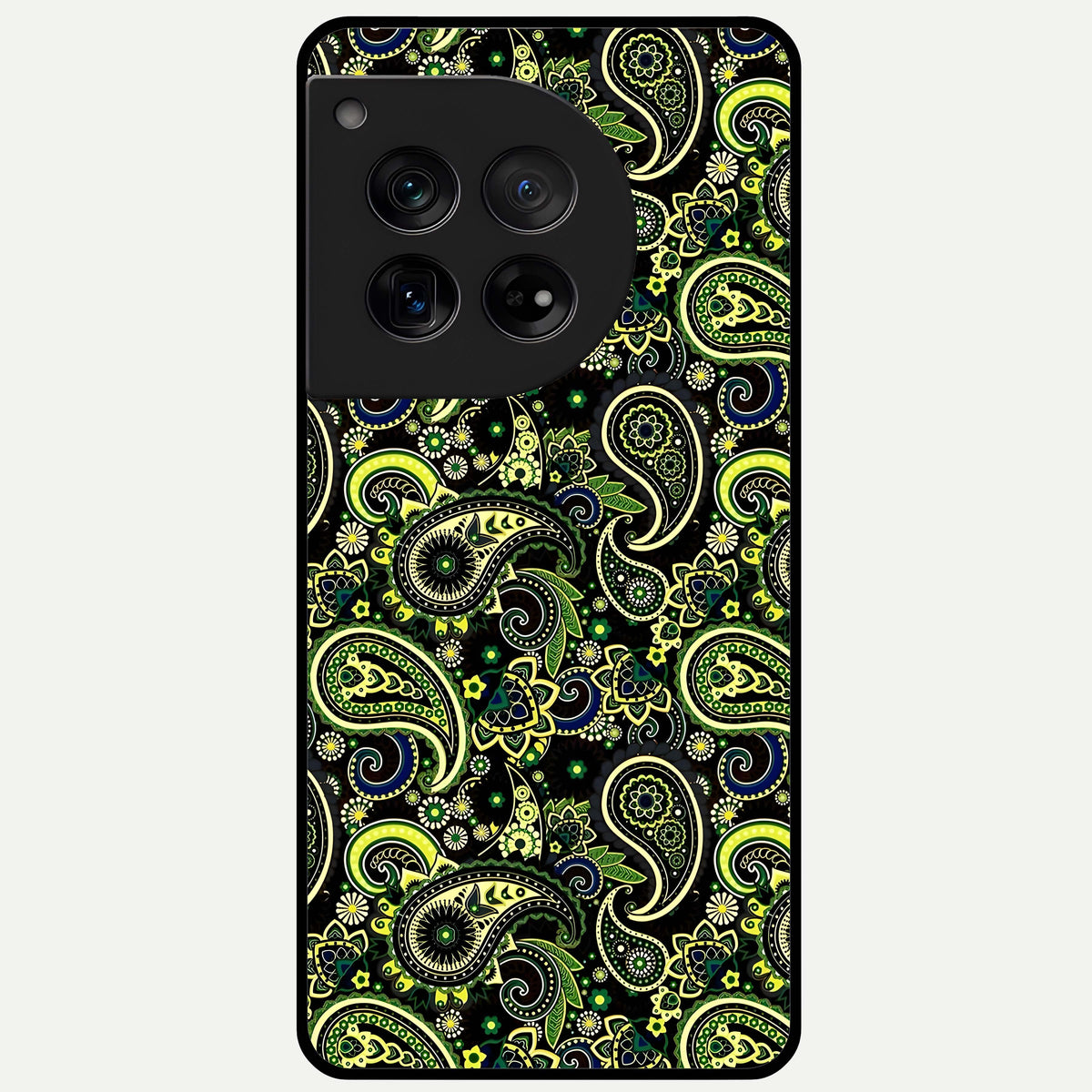  Green Lemon Glass Case For OnePlus 12 back cover – full design glossy printed glass finish