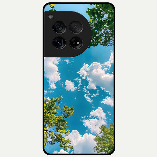  Green Moon Energy Glass Case For OnePlus 12 back cover – full design glossy printed glass finish