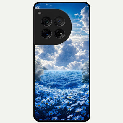  Heavenly Daisy Horizon Glass Case For OnePlus 12 back cover – full design glossy printed glass finish