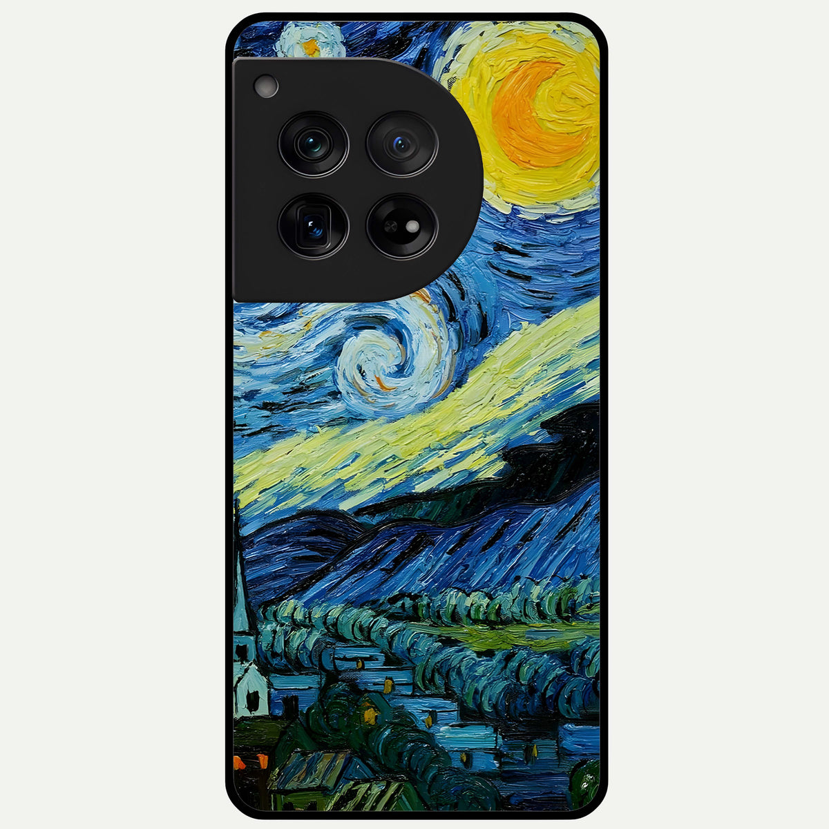  Inspired Van Gogh Art Glass Case For OnePlus 12 back cover – full design glossy printed glass finish
