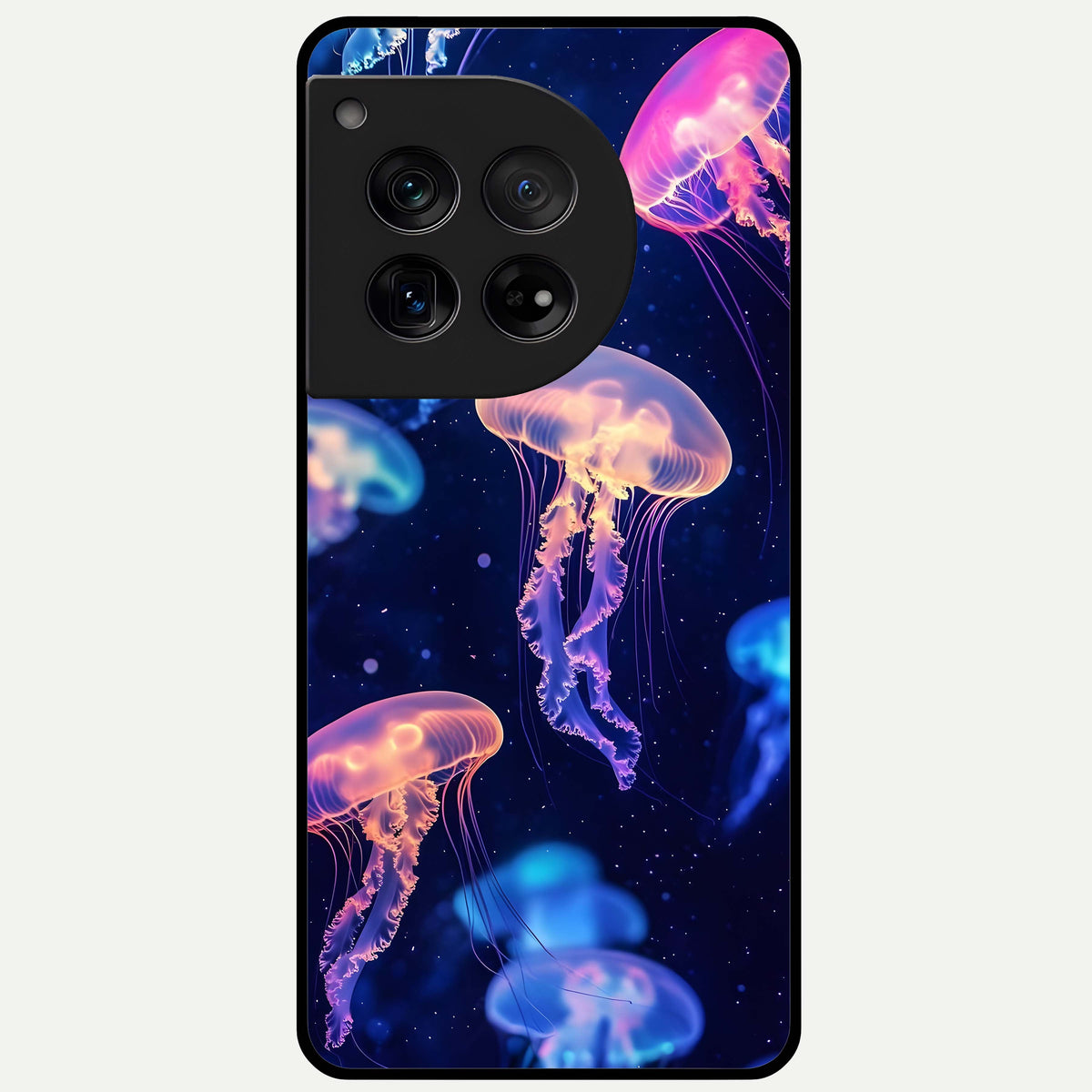  Jellyfish Pattern Glass Case For OnePlus 12 back cover – full design glossy printed glass finish