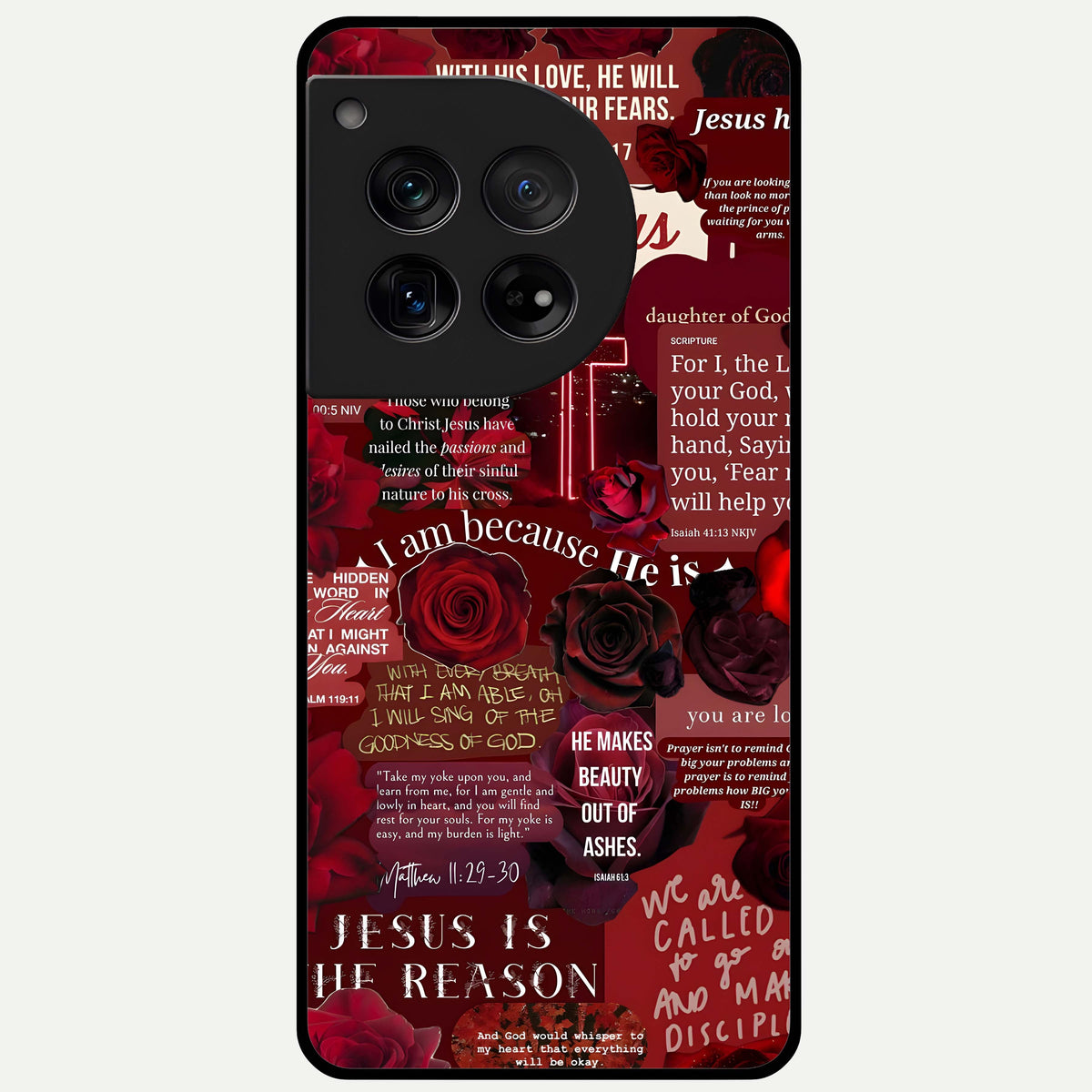  Jesus Love Heals Glass Case For OnePlus 12 back cover – full design glossy printed glass finish