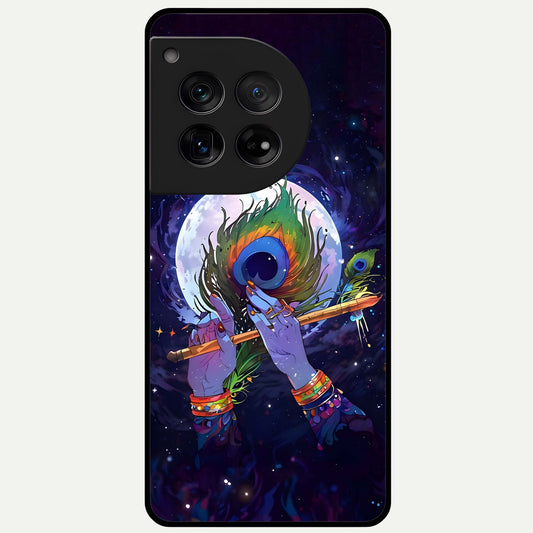  Krishna Hands Art Glass Case For OnePlus 12 back cover – full design glossy printed glass finish