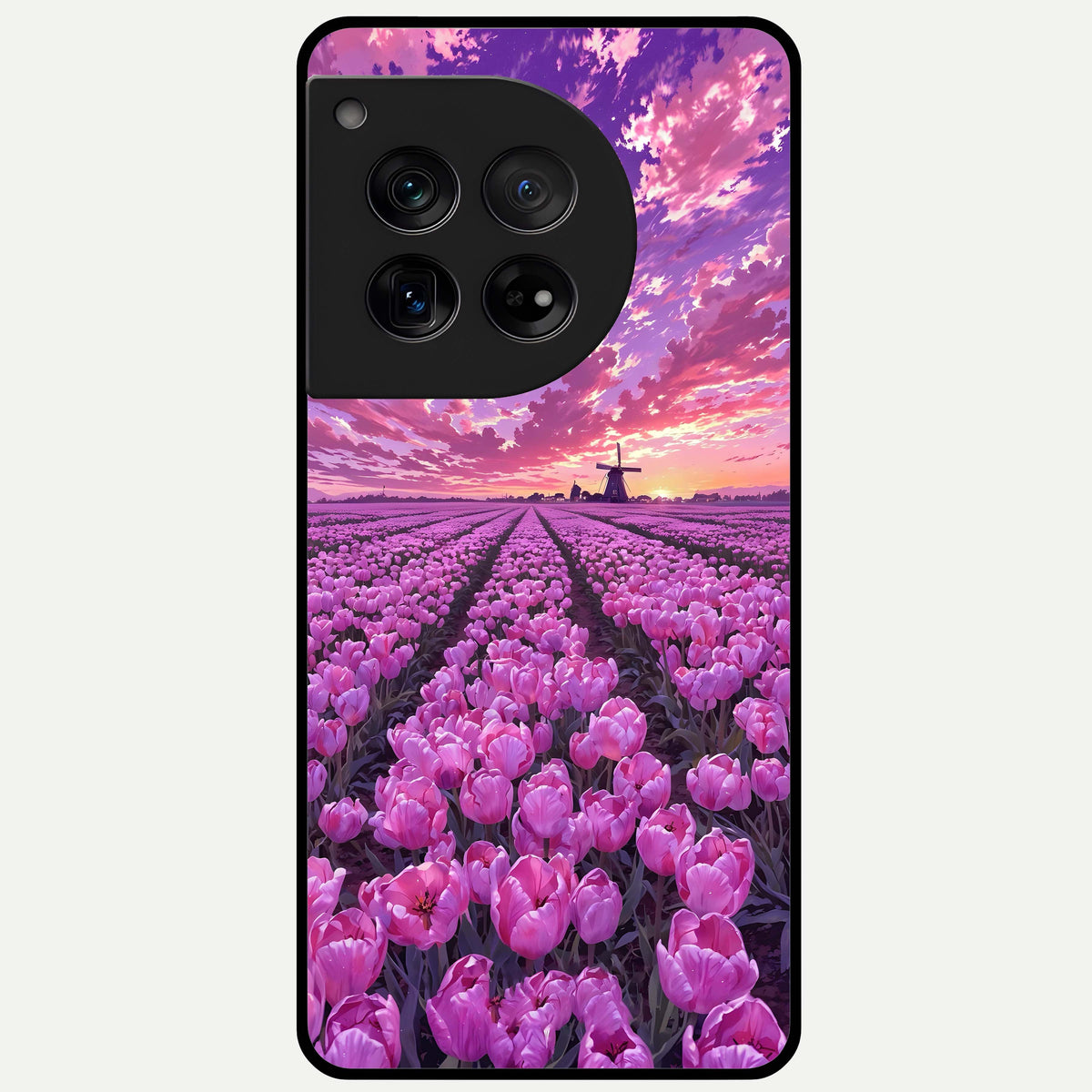  Lavender Dream Skies Glass Case For OnePlus 12 back cover – full design glossy printed glass finish