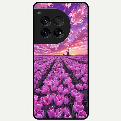  Lavender Dream Skies Glass Case For OnePlus 12 back cover – full design glossy printed glass finish