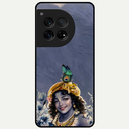  Lord Krishna Glass Case For OnePlus 12 back cover – full design glossy printed glass finish