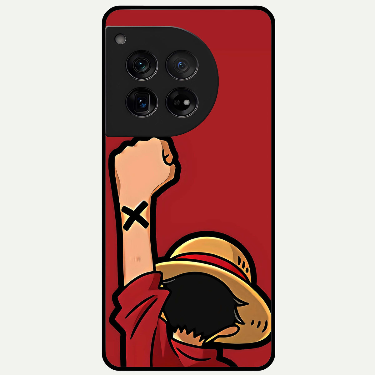  Luffy X Spirit Glass Case For OnePlus 12 back cover – full design glossy printed glass finish