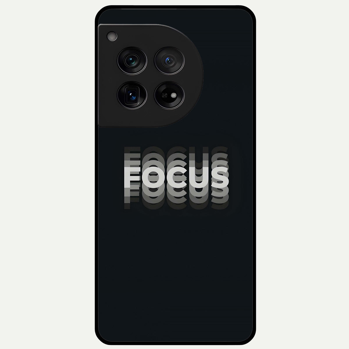  Mono Focus Vision Glass Case For OnePlus 12 back cover – full design glossy printed glass finish