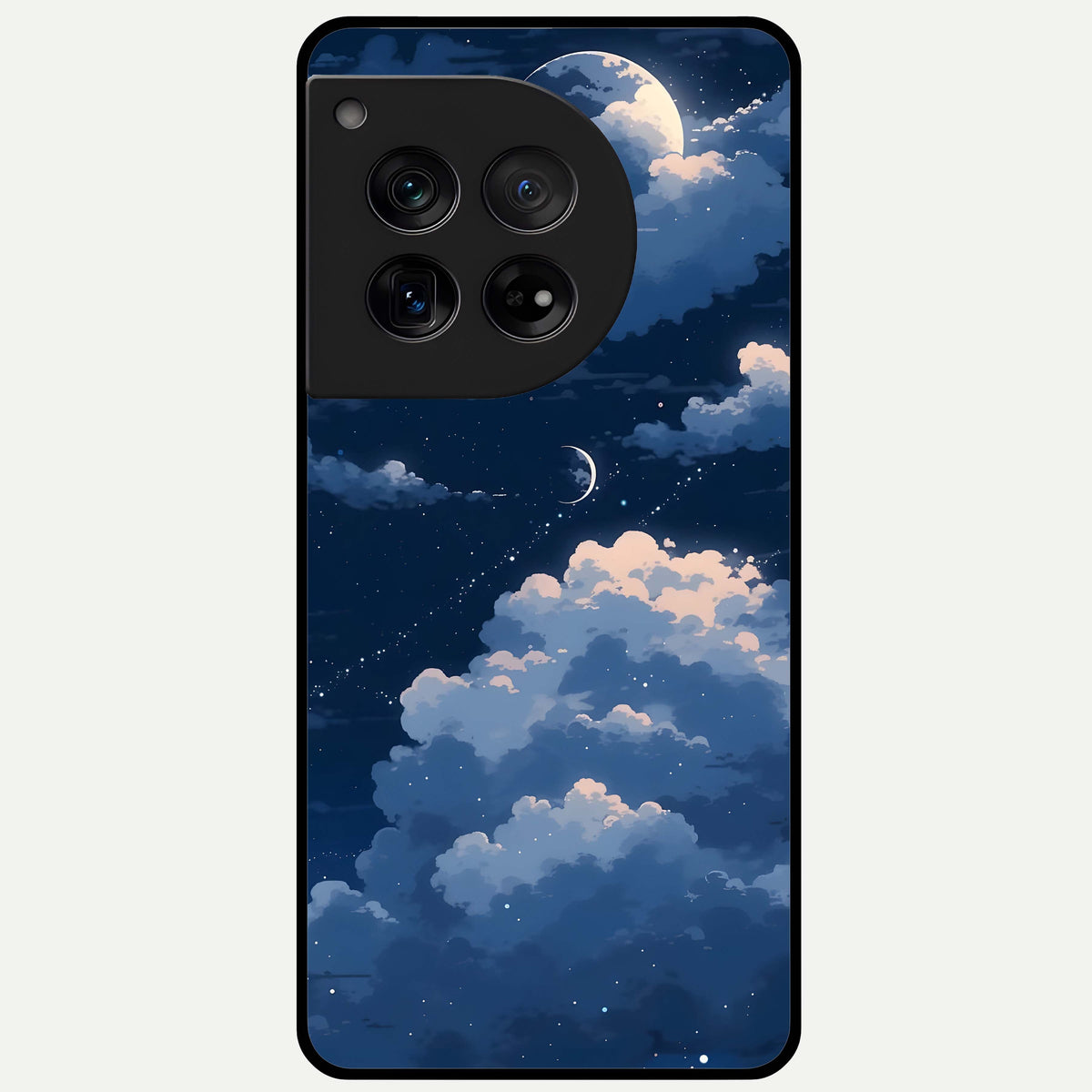  Moon Dream Haze Glass Case For OnePlus 12 back cover – full design glossy printed glass finish