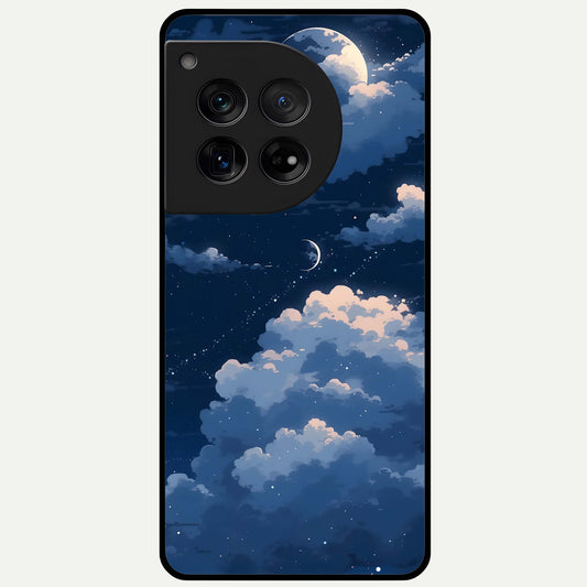  Moon Dream Haze Glass Case For OnePlus 12 back cover – full design glossy printed glass finish