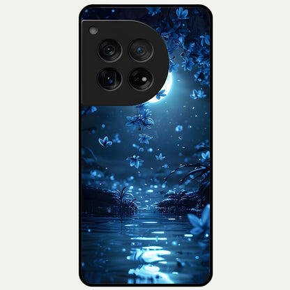  Moonlight Petal Dream Glass Case For OnePlus 12 back cover – full design glossy printed glass finish
