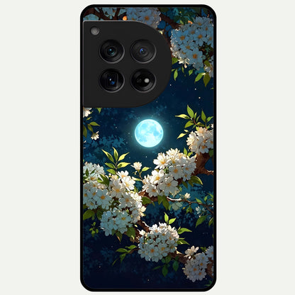  Moonlit Blossom Dream Glass Case For OnePlus 12 back cover – full design glossy printed glass finish
