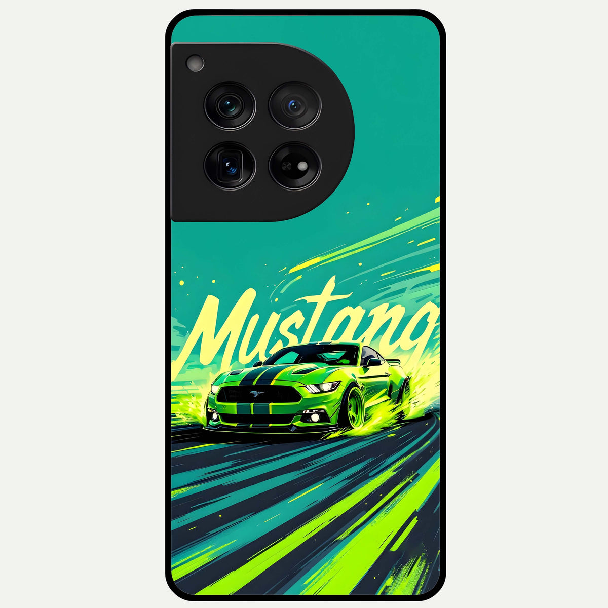 Mustang Bang Glass Case For OnePlus 12 back cover – full design glossy printed glass finish