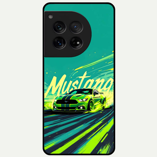 Mustang Bang Glass Case For OnePlus 12 back cover – full design glossy printed glass finish