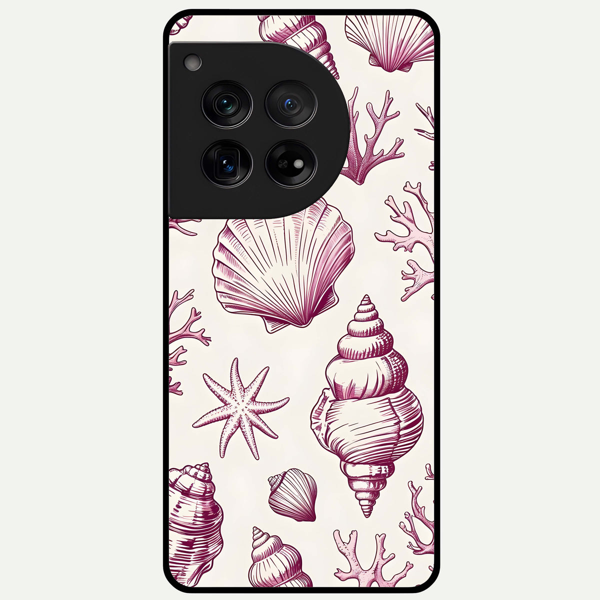 Pink Power Sparks Glass Case For OnePlus 12 back cover – full design glossy printed glass finish