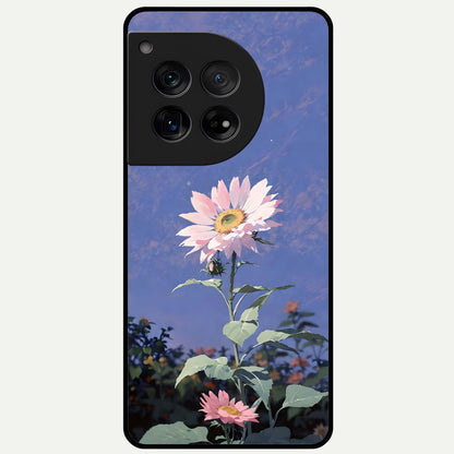  Pink Shells Outline Glass Case For OnePlus 12 back cover – full design glossy printed glass finish