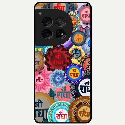  Radha Divine Bloom Glass Case For OnePlus 12 back cover – full design glossy printed glass finish